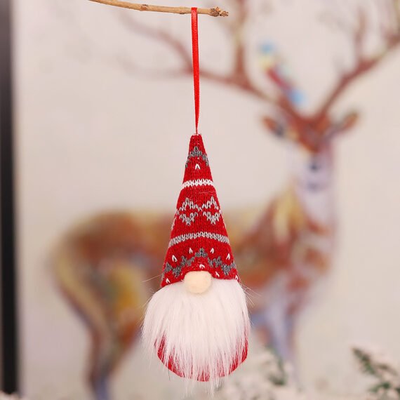 Christmas faceless doll forest man ornament