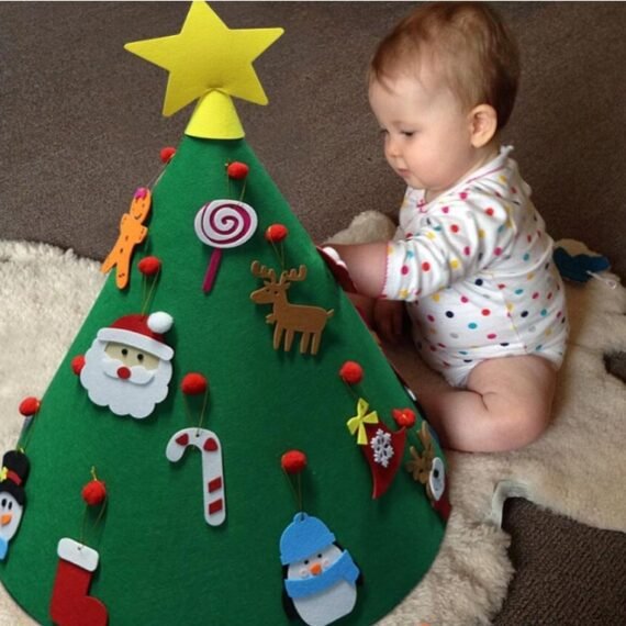 Felt Christmas Tree Three-dimensional Christmas Tree Pendant Children's Puzzle Handmade DIY