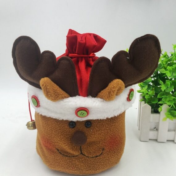 Santa Snowman Gift Candy Bell Bag Christmas Decoration Holiday Gift Bag