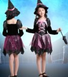 Children cos witch costume