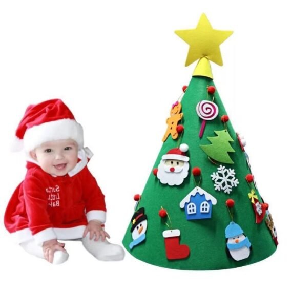 Felt Christmas Tree Three-dimensional Christmas Tree Pendant Children's Puzzle Handmade DIY