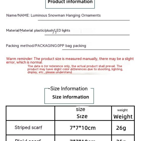 Christmas Luminous Ice Man Ornaments