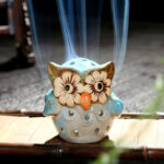 Hollowed Out Owl Aromatherapy Stove Candle Holder Home Accessories Craft Decoration