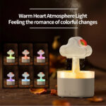 Ultrasonic Air Humidifier Mushroom Rain Cloud Humidifier With Led Light