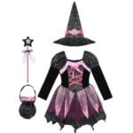 Children cos witch costume