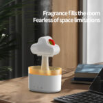Ultrasonic Air Humidifier Mushroom Rain Cloud Humidifier With Led Light