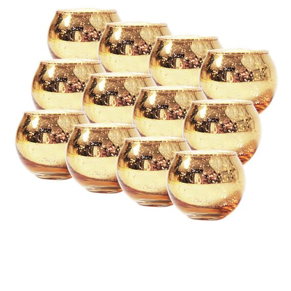Gold Plating Christmas Candle Cup
