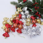 Christmas Decoration Gift Box Electroplating Candy Props Pendant 5 Pcs 1 Box