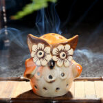 Hollowed Out Owl Aromatherapy Stove Candle Holder Home Accessories Craft Decoration