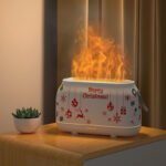 Flame Humidifier 180ml Ultrasonic Fire Aroma Diffuser Colorful Light Flame Aroma Diffuser Christmas Gift