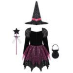 Children cos witch costume