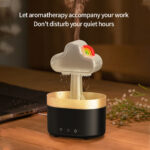 Ultrasonic Air Humidifier Mushroom Rain Cloud Humidifier With Led Light