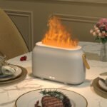 Flame Humidifier 180ml Ultrasonic Fire Aroma Diffuser Colorful Light Flame Aroma Diffuser Christmas Gift