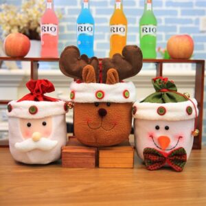 Santa Snowman Gift Candy Bell Bag Christmas Decoration Holiday Gift Bag