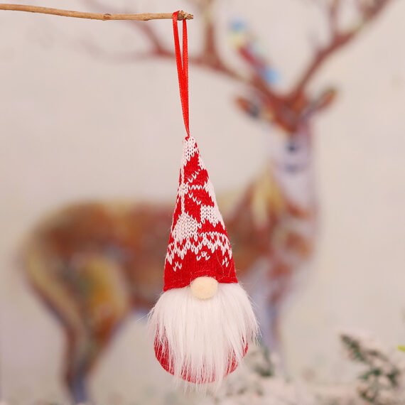 Christmas faceless doll forest man ornament
