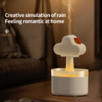 Ultrasonic Air Humidifier Mushroom Rain Cloud Humidifier With Led Light