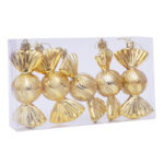 Christmas Decoration Gift Box Electroplating Candy Props Pendant 5 Pcs 1 Box