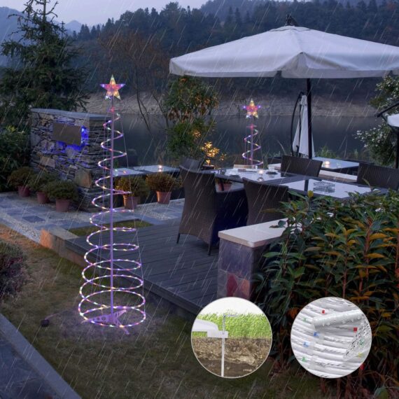 New Style LED Spiral Christmas Tree Light Christmas Spiral Tree Indoor And Outdoor Decoration Lights