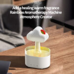 Ultrasonic Air Humidifier Mushroom Rain Cloud Humidifier With Led Light