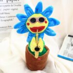 Singing Dancing Enchanting Sunflower Musical Plush Toy Saxophone Twisting Light Shining  Child Girl Boy Gift Electric Plant Flower Vocal Toy
