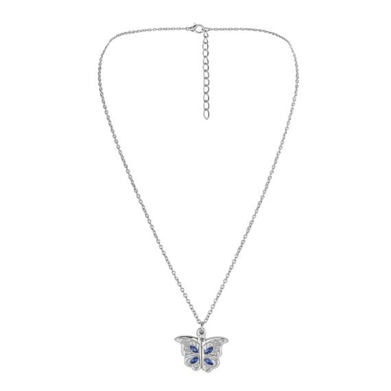 Butterfly Heart Pendant Photo Box Necklace