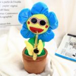 Singing Dancing Enchanting Sunflower Musical Plush Toy Saxophone Twisting Light Shining  Child Girl Boy Gift Electric Plant Flower Vocal Toy