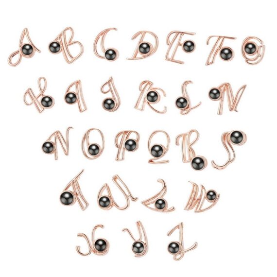 26 Letters Pendant In 100 Languages I Love You Projection Necklace