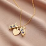 Butterfly Heart Pendant Photo Box Necklace